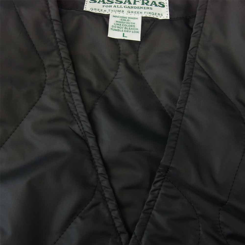 SASAFRAS ササフラス SF-211851 Garden Tough Vest Polyester Quilting ガーデン タフ キルティング ベスト ブラック ブラック系 L【新古品】【未使用】【中古】