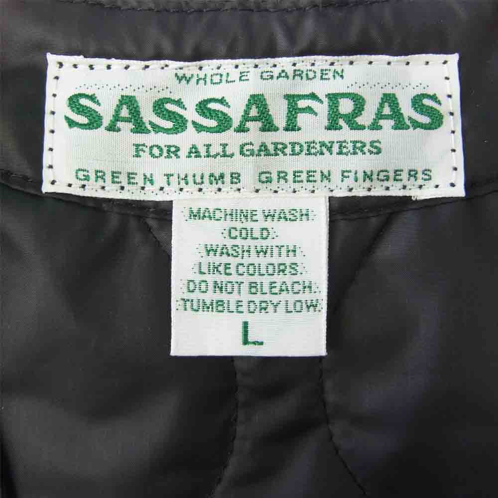 SASAFRAS ササフラス SF-211851 Garden Tough Vest Polyester Quilting ガーデン タフ キルティング ベスト ブラック ブラック系 L【新古品】【未使用】【中古】