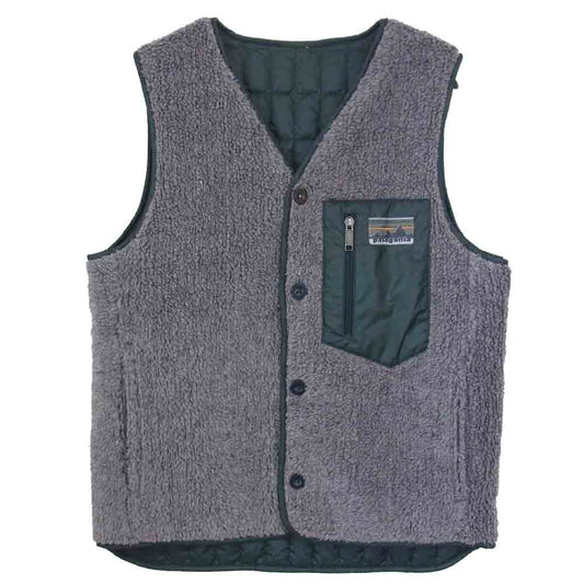 patagonia パタゴニア 27405 Recycled Down Vest リバーシブル リサイクル ダウン フリース ベスト グレー系 サイズ表記無【中古】