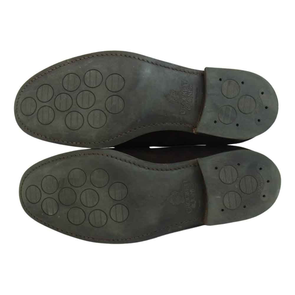 CROCKETT&JONES クロケットアンドジョーンズ 28363 英国製 BOSTON ボストン スエード コインローファー ブラウン系 5E【中古】