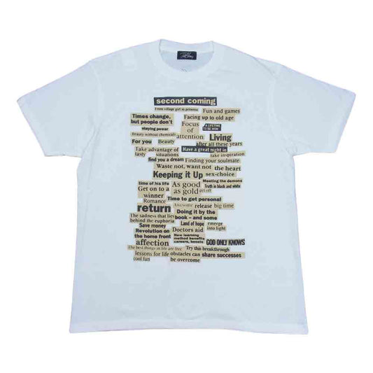 ジュディブレイム メッセージ プリント クルーネック 半袖 Tシャツ ホワイト系 XL【中古】