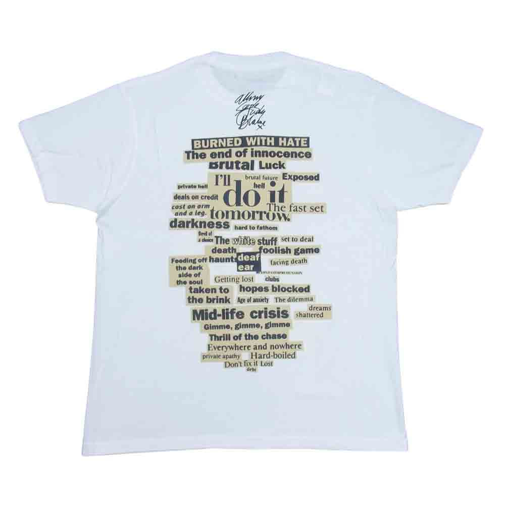 ジュディブレイム メッセージ プリント クルーネック 半袖 Tシャツ ホワイト系 XL【中古】