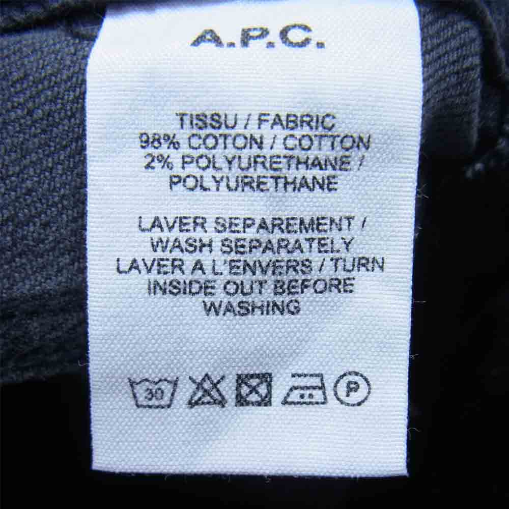 A.P.C. アーペーセー PETIT NEW STANDARD プチニュースタンダード デニム パンツ ブラック系 35【中古】