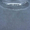 OFF-WHITE オフホワイト GARMENT DYED TEE バックプリント ダメージ加工 ガーメントダイ 半袖 Tシャツ グレー系 S【中古】