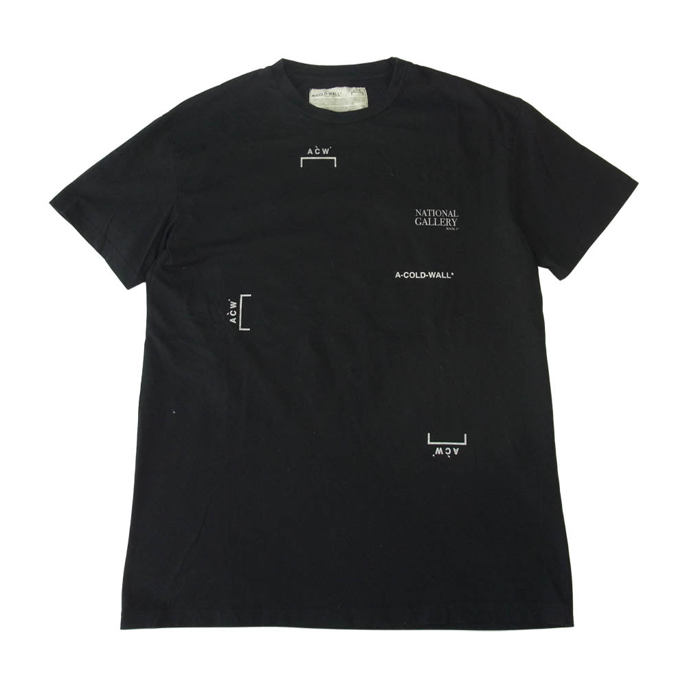 ア コールド ウォール CW8FMH05AP NATIONAL GALLERY ロゴ クルーネック 半袖 Tシャツ ブラック系 XL【中古】