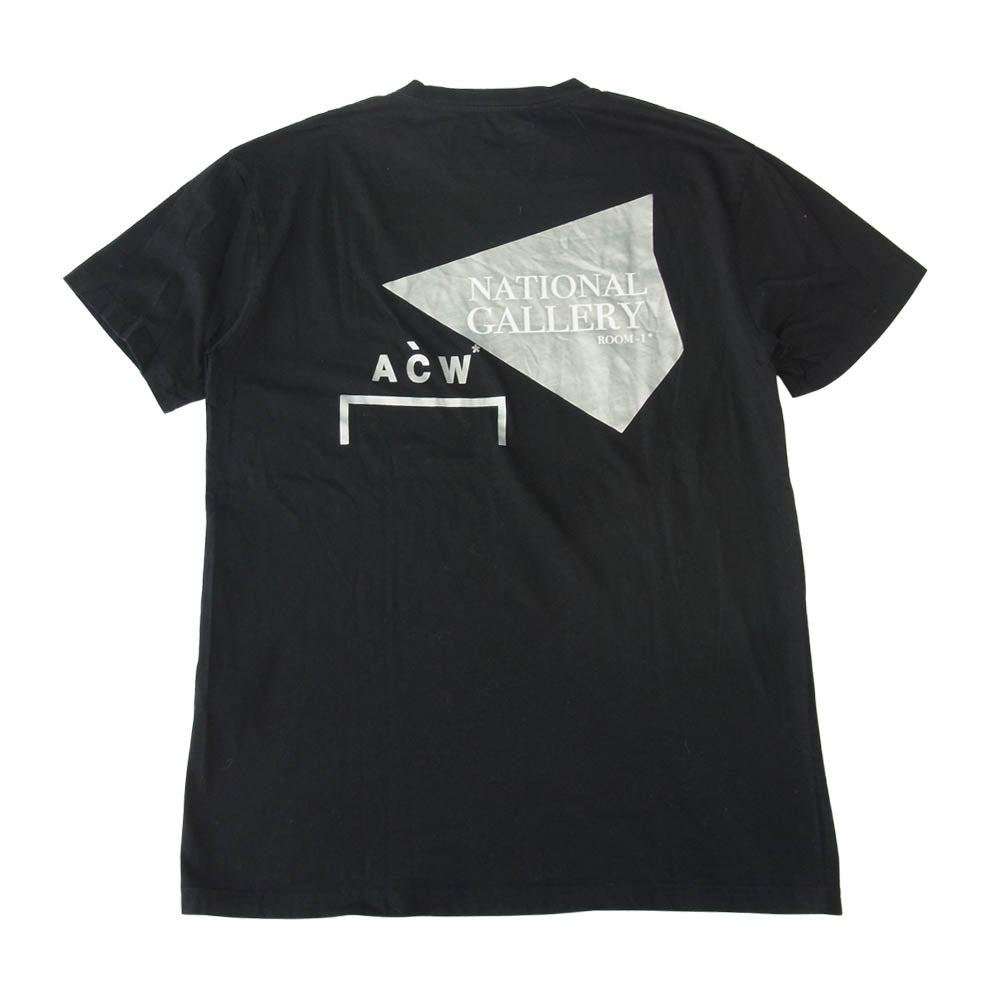 ア コールド ウォール CW8FMH05AP NATIONAL GALLERY ロゴ クルーネック 半袖 Tシャツ ブラック系 XL【中古】
