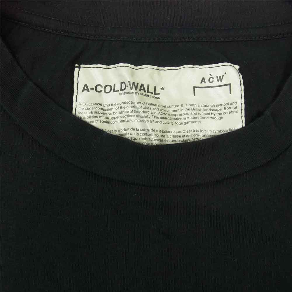 ア コールド ウォール CW8FMH05BP ロゴ プリント 半袖 Tシャツ ブラック系 XL【中古】