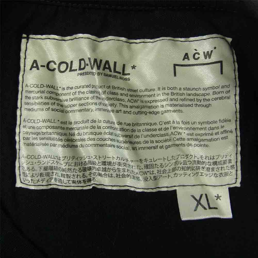 ア コールド ウォール CW8FMH05BP ロゴ プリント 半袖 Tシャツ ブラック系 XL【中古】