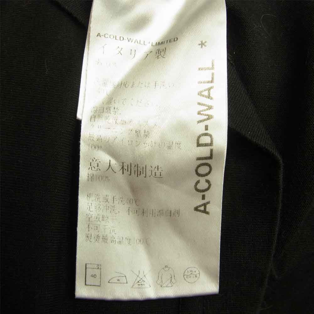 ア コールド ウォール CW8FMH05BP ロゴ プリント 半袖 Tシャツ ブラック系 XL【中古】
