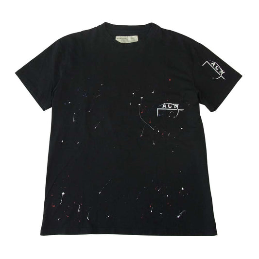ア コールド ウォール ペイント ロゴ クルーネック 半袖 Tシャツ ブラック系 XL【中古】