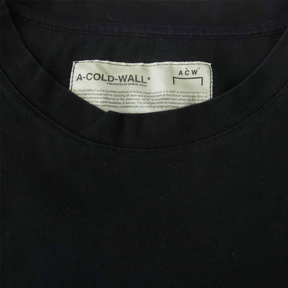 ア コールド ウォール ペイント ロゴ クルーネック 半袖 Tシャツ ブラック系 XL【中古】