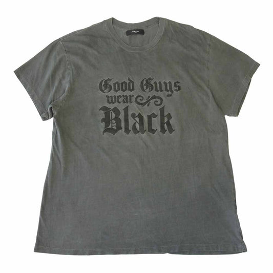 アミリ Good Guys wear Black Tee グッド ガイズ ウェアー Tシャツ 半袖 グレー系 L【中古】