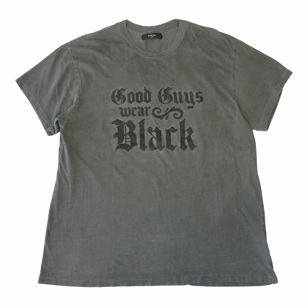 アミリ Good Guys wear Black Tee グッド ガイズ ウェアー Tシャツ 半袖 グレー系 L【中古】