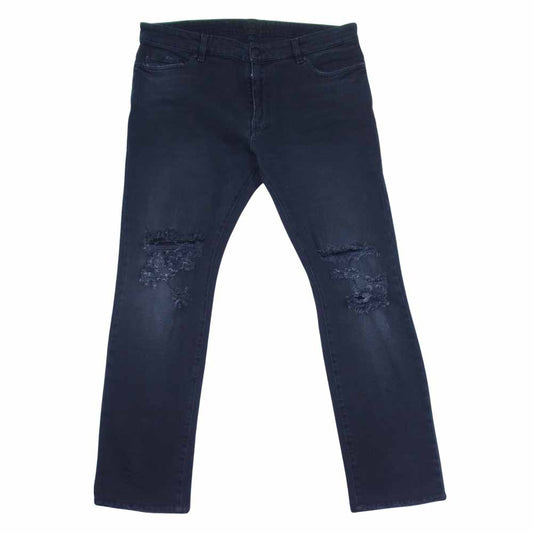 アルケミスト AL-S18-0000-062 国内正規品 ダメージ加工 5ポケット ストレート デニム パンツ ブラック系 36【中古】