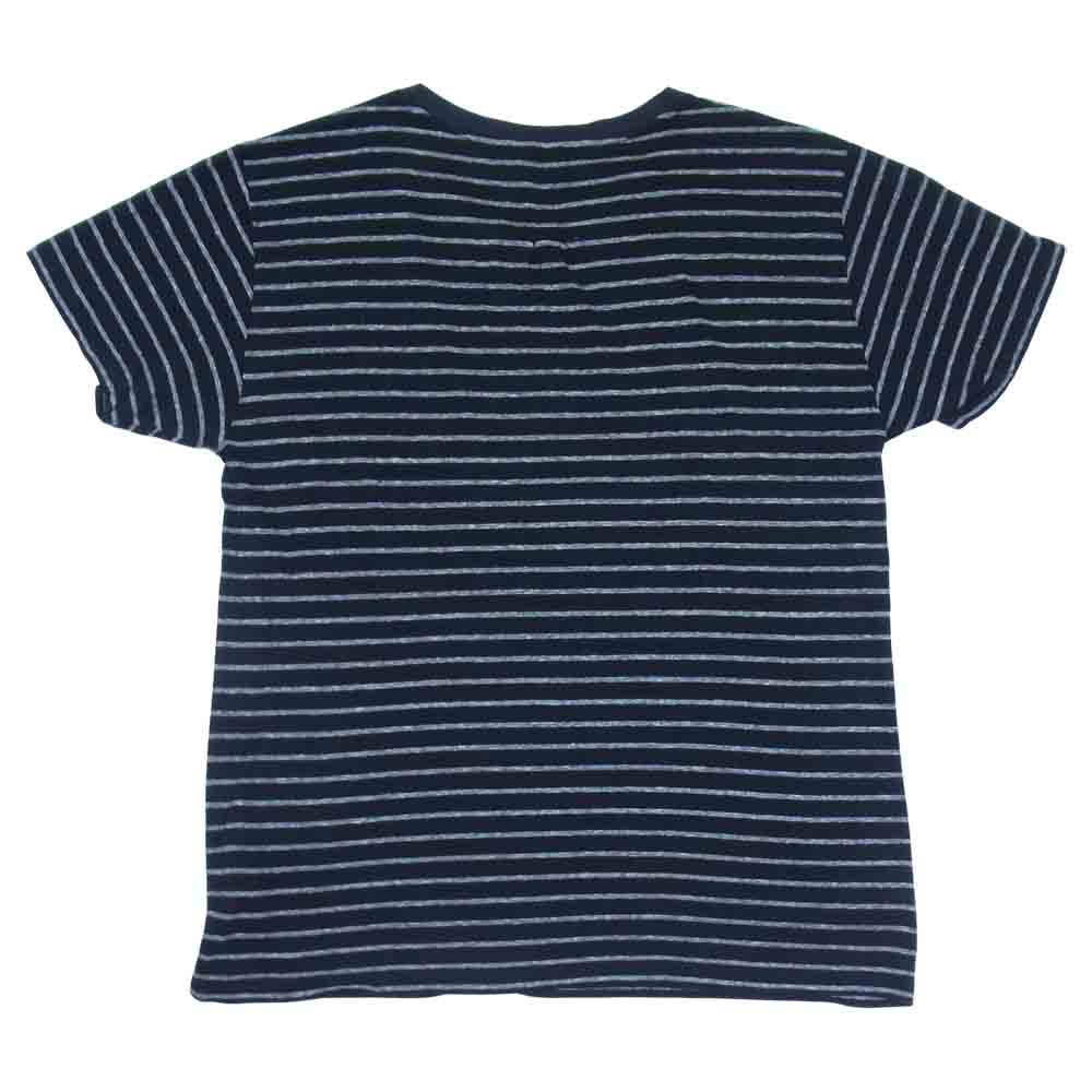 SAINT LAURENT サンローラン エディ期 15AW 391248 Y2MB1 ボーダー 半袖カットソー ブラック系 L【中古】