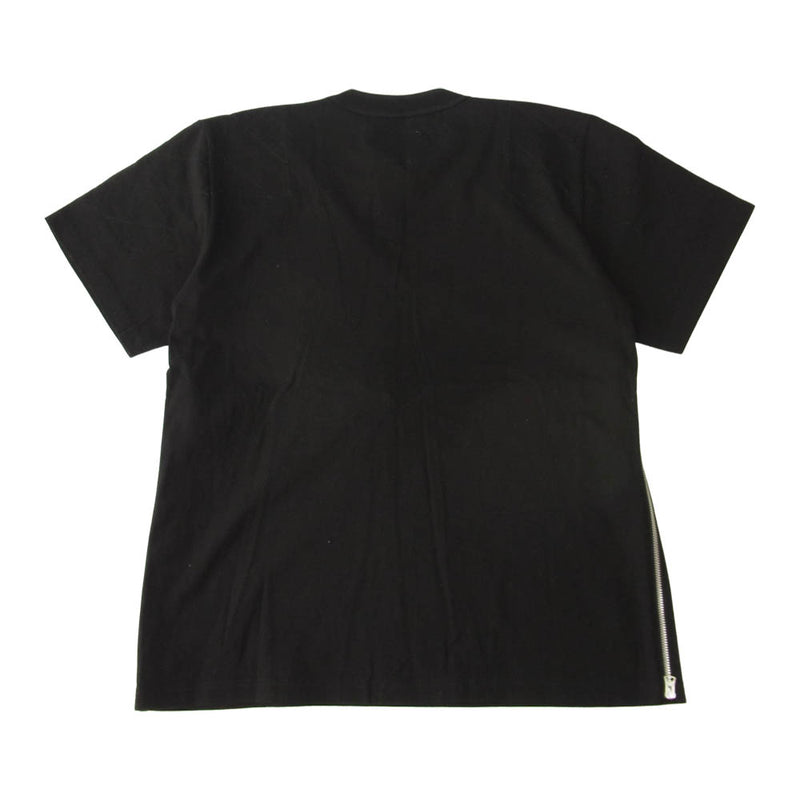Sacai サカイ 20-02375M サイドジップ ポケット付き 半袖Tシャツ ブラック系 4【美品】【中古】