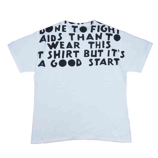 MAISON MARGIELA メゾンマルジェラ 21AW S50GC0663 S22816 10ライン オーバーサイズ チャリティー グラフィック Tシャツ ホワイト系 M【美品】【中古】