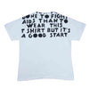 MAISON MARGIELA メゾンマルジェラ 21AW S50GC0663 S22816 10ライン オーバーサイズ チャリティー グラフィック Tシャツ ホワイト系 M【美品】【中古】