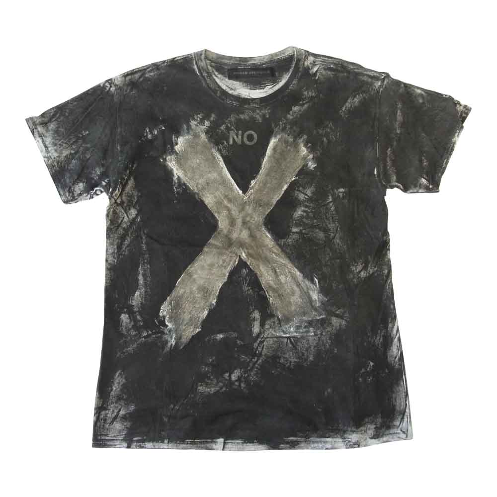 ティグランアヴェティスヤン × TRADING MUSEUM COMME des GARCON 17AW トレーディングミュージアム コムデギャルソン 缶詰 ステッチデザイン ハンドペイント 半袖 Tシャツ ブラック系【中古】