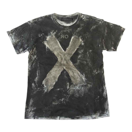 ティグランアヴェティスヤン × TRADING MUSEUM COMME des GARCON 17AW トレーディングミュージアム コムデギャルソン 缶詰 ステッチデザイン ハンドペイント 半袖 Tシャツ ブラック系【中古】