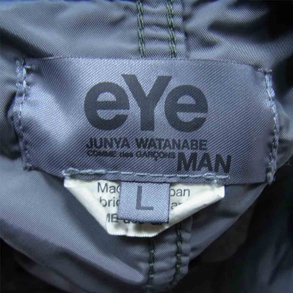 COMME des GARCONS コムデギャルソン eYe JUNYAWATANABE MAN WG-J918 21SS アイ ジュンヤワタナベマン エステルツイル 製品染め ミリタリー カスタム スプリング ジャケット カーキ系 L【美品】【中古】