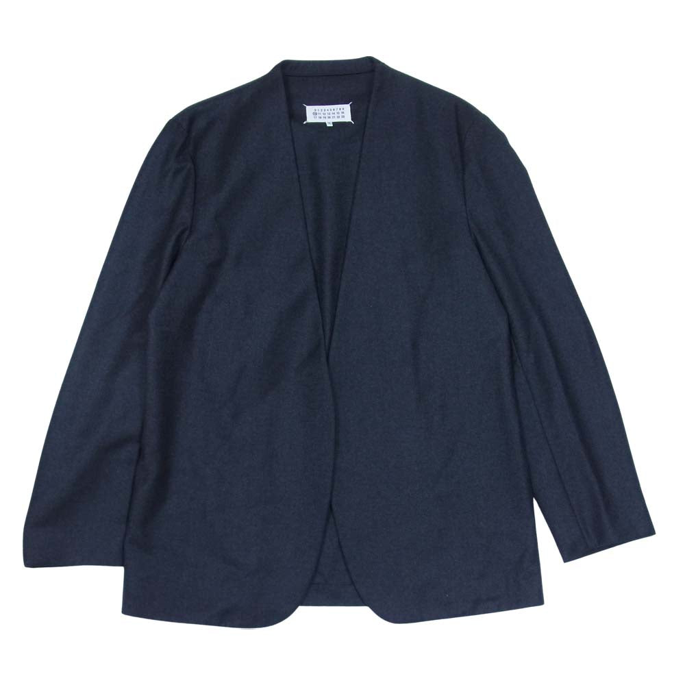 MAISON MARGIELA メゾンマルジェラ 17AW S50BN0318 10ライン ウール ノーカラー ジャケット チャコール系 52【美品】【中古】