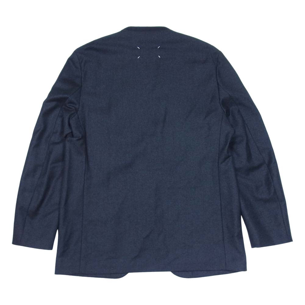 MAISON MARGIELA メゾンマルジェラ 17AW S50BN0318 10ライン ウール ノーカラー ジャケット チャコール系 52【美品】【中古】