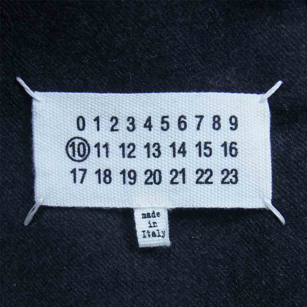 MAISON MARGIELA メゾンマルジェラ 17AW S50BN0318 10ライン ウール ノーカラー ジャケット チャコール系 52【美品】【中古】