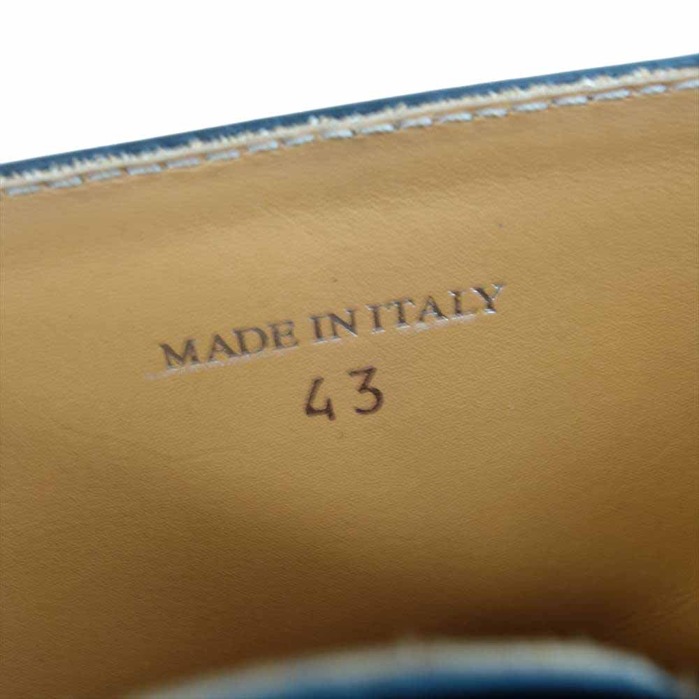 MAISON MARGIELA メゾンマルジェラ 22ライン ストレートステッチ サイドジップ レザー アンクルブーツ ブラック系 43【美品】【中古】