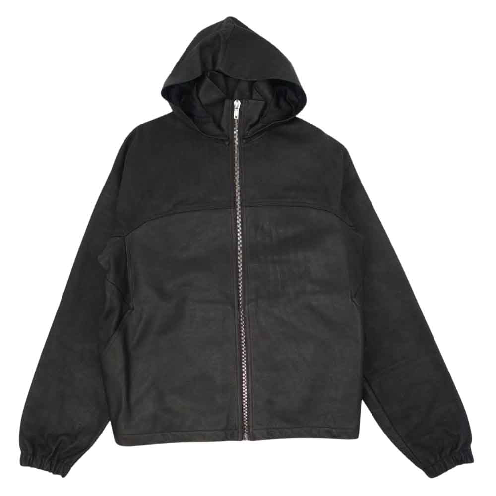 Rick Owens リックオウエンス 20AW RU20F3763LCW イーストランドタグ 着脱式フード付  Leather Jacket カウレザー ジャケット ブルゾン ブラック系 09【美品】【中古】