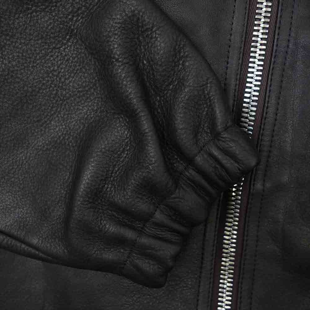 Rick Owens リックオウエンス 20AW RU20F3763LCW イーストランドタグ 着脱式フード付  Leather Jacket カウレザー ジャケット ブルゾン ブラック系 09【美品】【中古】