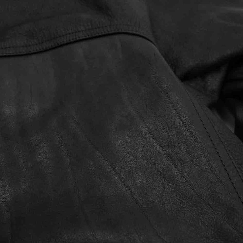 Rick Owens リックオウエンス 20AW RU20F3763LCW イーストランドタグ 着脱式フード付  Leather Jacket カウレザー ジャケット ブルゾン ブラック系 09【美品】【中古】