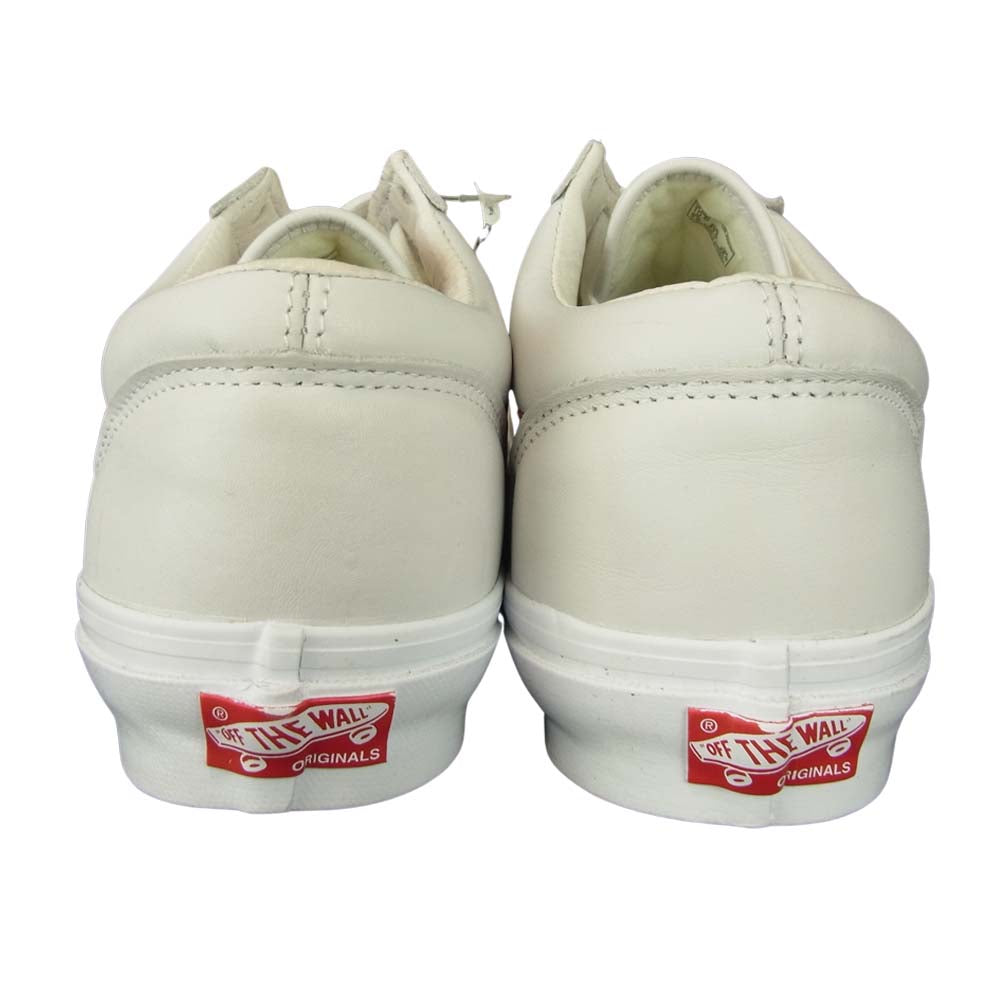 VANS バンズ VAULT OG STYLE 36 LX （PREMIUMLEATHER) MRSHLW/FRMLO レザー スニーカー ホワイト系 28㎝【美品】【中古】