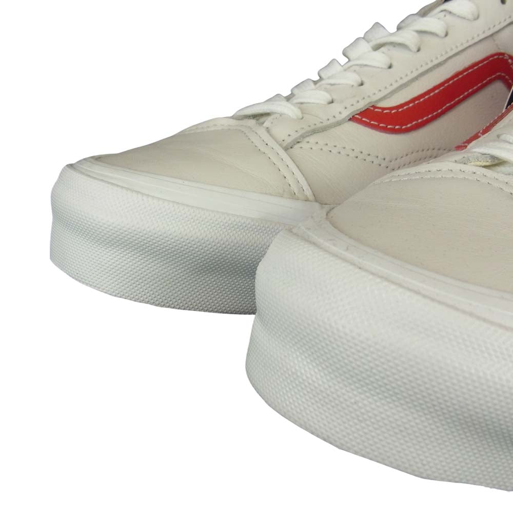 VANS バンズ VAULT OG STYLE 36 LX （PREMIUMLEATHER) MRSHLW/FRMLO レザー スニーカー ホワイト系 28㎝【美品】【中古】