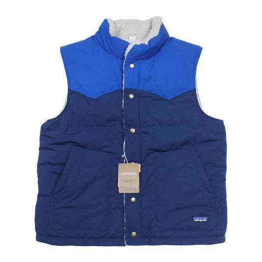 patagonia パタゴニア 20AW 27588 Reversible Bivy Down Vest リバーシブル ビビー ダウン ボア ベスト ネイビー系 L【極上美品】【中古】