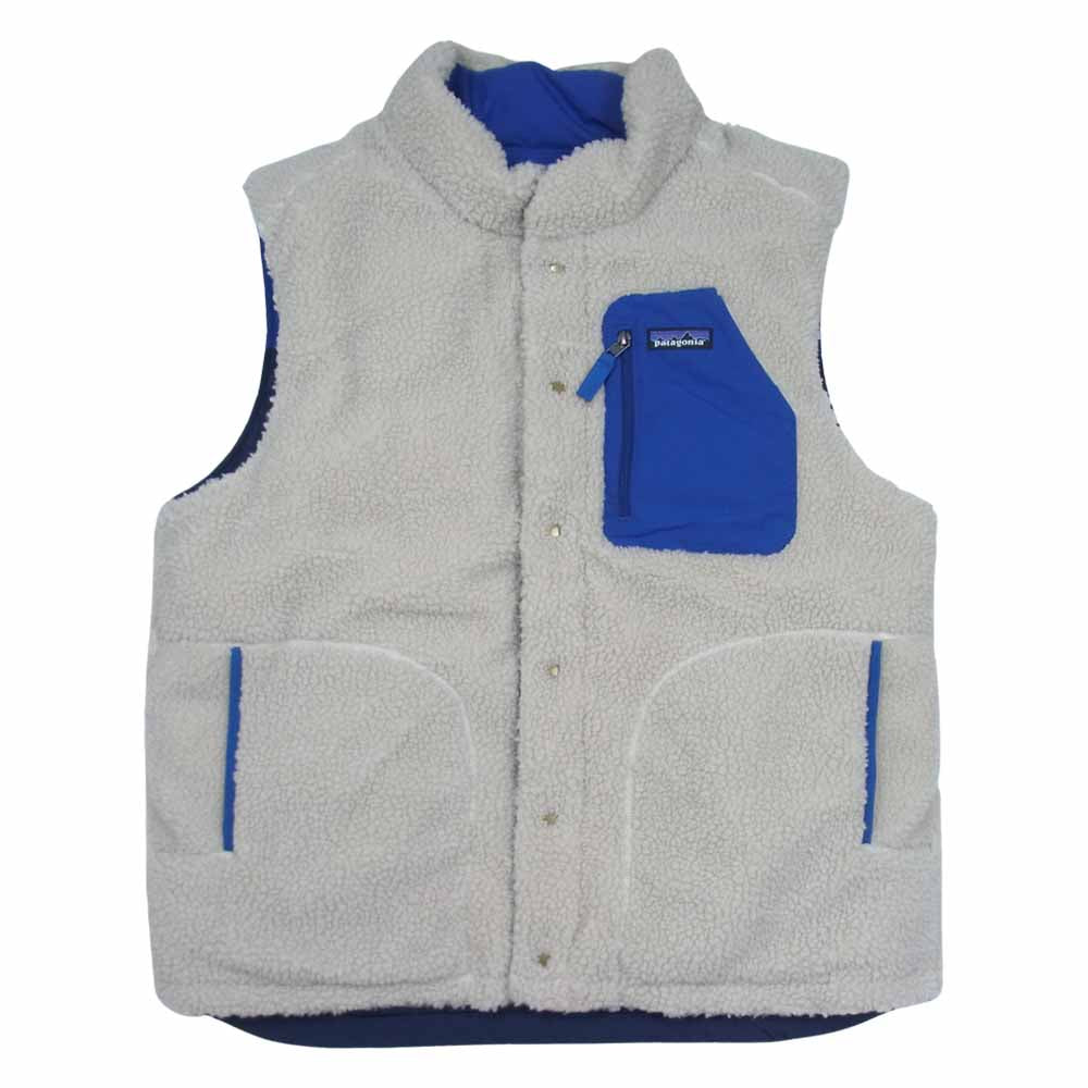 patagonia パタゴニア 20AW 27588 Reversible Bivy Down Vest リバーシブル ビビー ダウン ボア ベスト ネイビー系 L【極上美品】【中古】