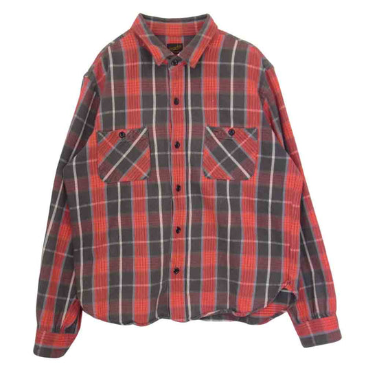 TENDERLOIN テンダーロイン T-HEAVY FLANNEL SHT ヘビーネル チェック 長袖 シャツ レッド レッド系 M【中古】