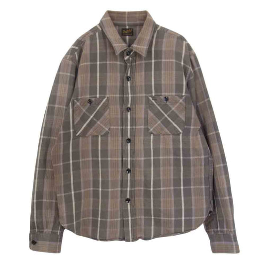 TENDERLOIN テンダーロイン T-HEAVY FLANNEL SHT ヘビーネル チェック 長袖 シャツ レッド ブラウン系 M【中古】