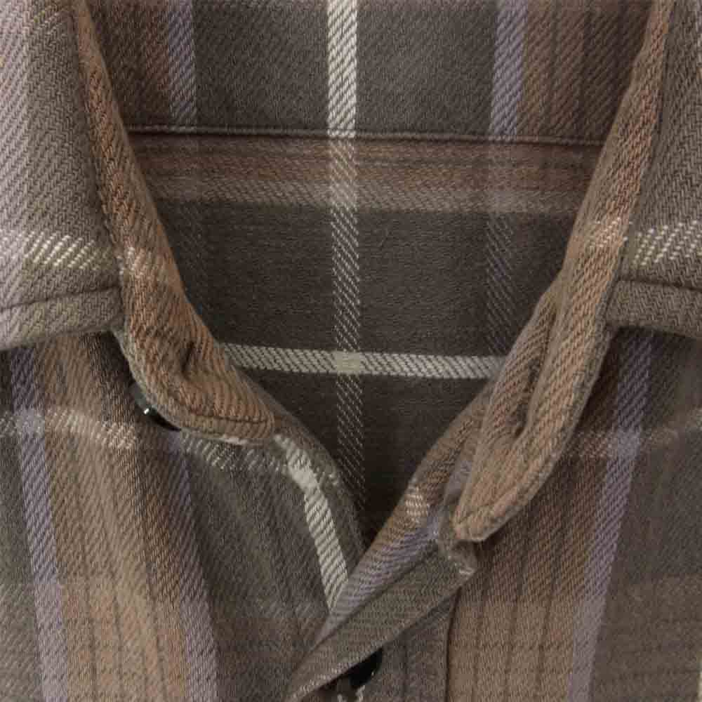 TENDERLOIN テンダーロイン T-HEAVY FLANNEL SHT ヘビーネル チェック 長袖 シャツ レッド ブラウン系 M【中古】