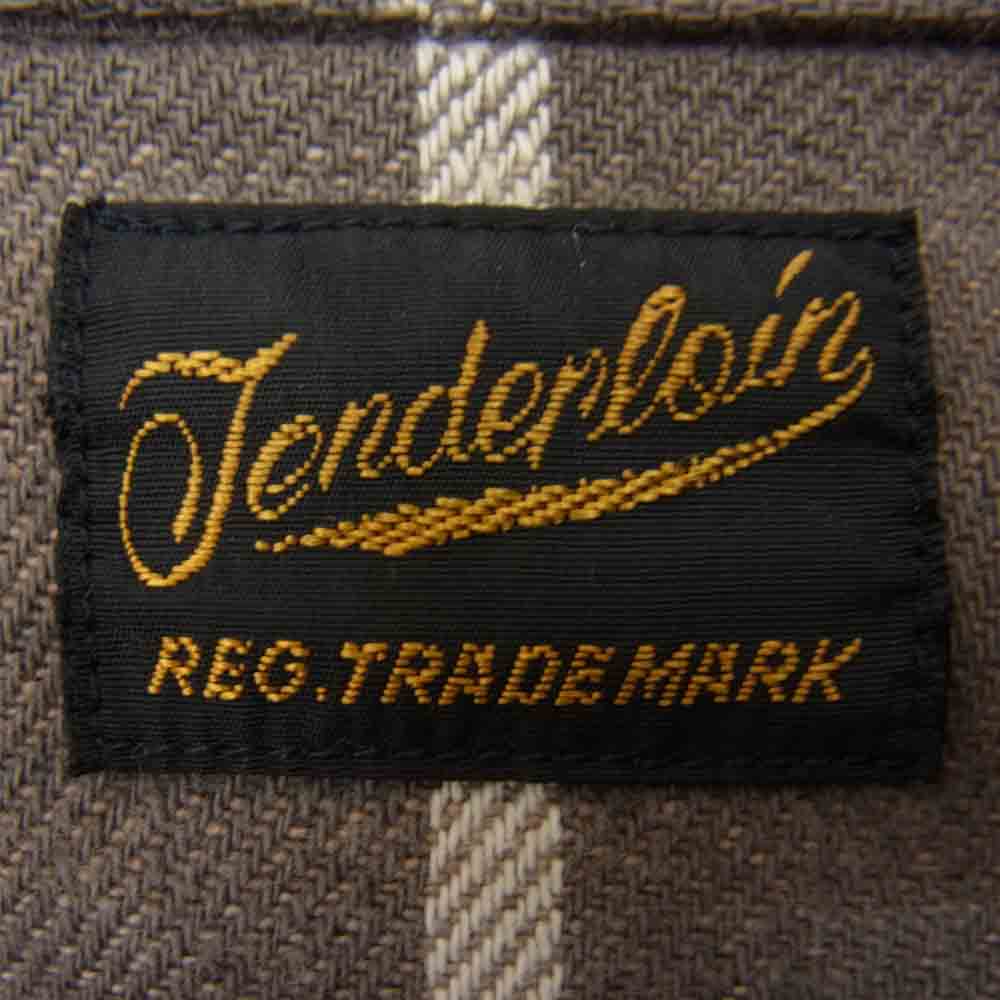 TENDERLOIN テンダーロイン T-HEAVY FLANNEL SHT ヘビーネル チェック 長袖 シャツ レッド ブラウン系 M【中古】