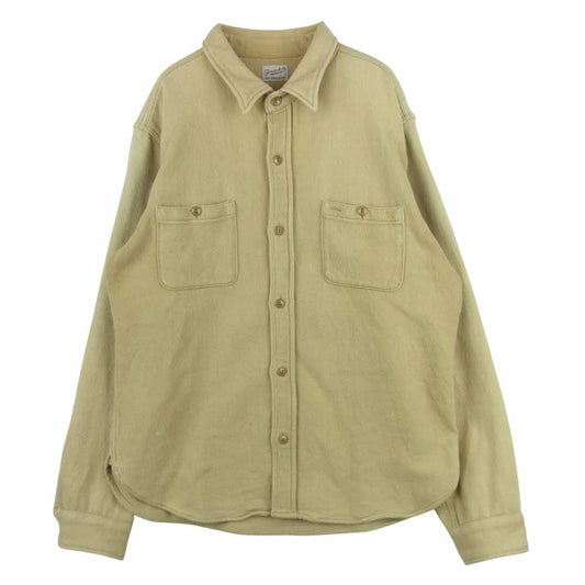 TENDERLOIN テンダーロイン T-HEAVY FLANNEL SHT SOLID ソリッド ヘビー フランネル 長袖 シャツ ベージュ系 M【中古】