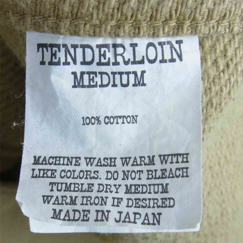 TENDERLOIN テンダーロイン T-HEAVY FLANNEL SHT SOLID ソリッド ヘビー フランネル 長袖 シャツ ベージュ系 M【中古】