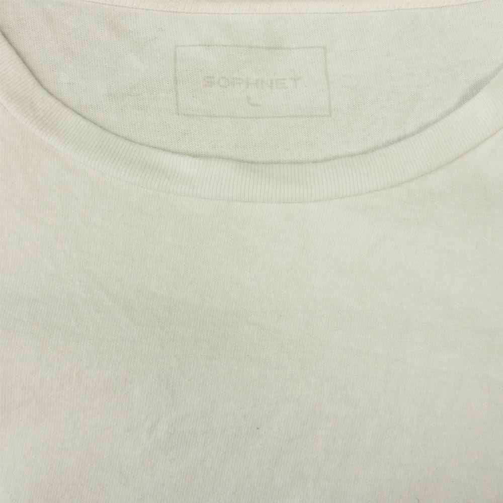 SOPHNET. ソフネット SOPH-192088 SLEEVE PANELED BIG TEE スリーブ パネルド ビッグ Ｔシャツ ホワイト系 L【中古】