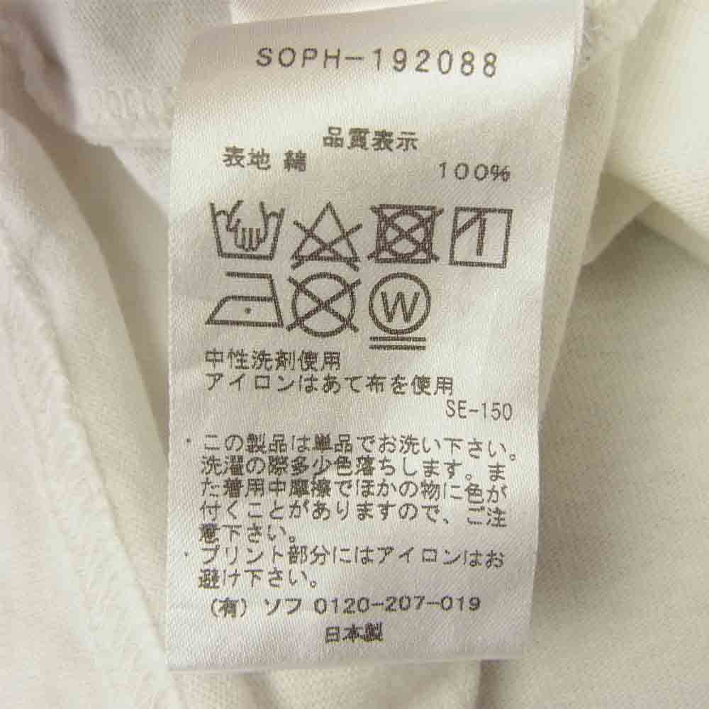 SOPHNET. ソフネット SOPH-192088 SLEEVE PANELED BIG TEE スリーブ パネルド ビッグ Ｔシャツ ホワイト系 L【中古】