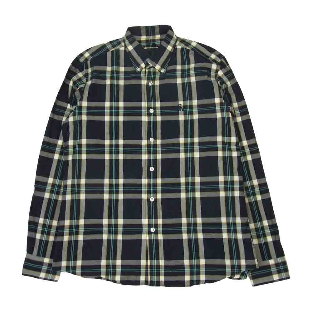 SOPHNET. ソフネット 17SS SOPH-170088 SCORPION CHECK B.D SHIRT スコーピオン チェック ボタン ダウン シャツ ネイビー系 L【中古】