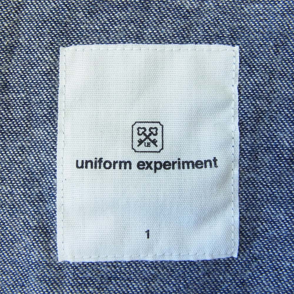 uniform experiment ユニフォームエクスペリメント UE-180032 Fragment Design フラグメント デザイン インディゴ 染めレイヤード プルオーバーシャツ ロングスリーブ インディゴブルー系 1【中古】