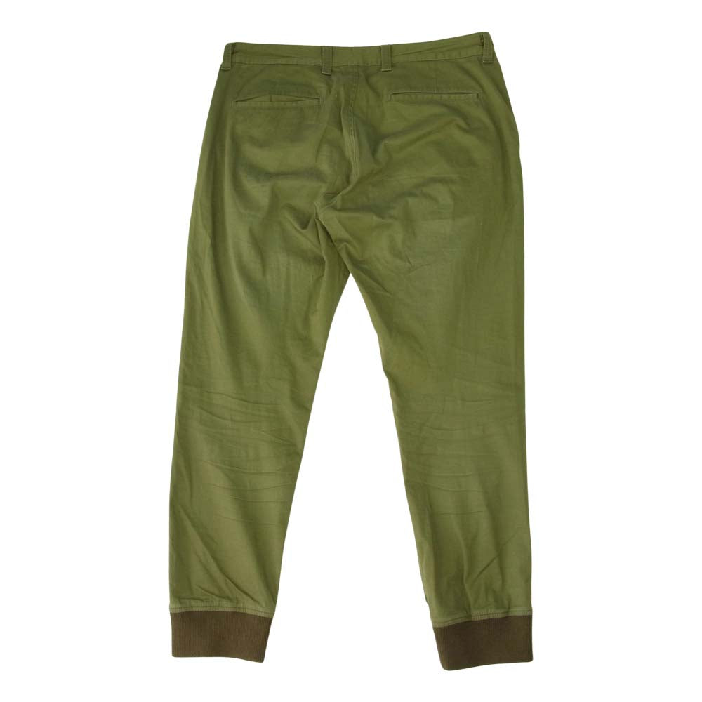 SOPHNET. ソフネット SOPH-180055 STRETCH COTTON RIB 2 TUCK PANTS ストレッチ コットン リブ タック パンツ カーキ系 L【中古】