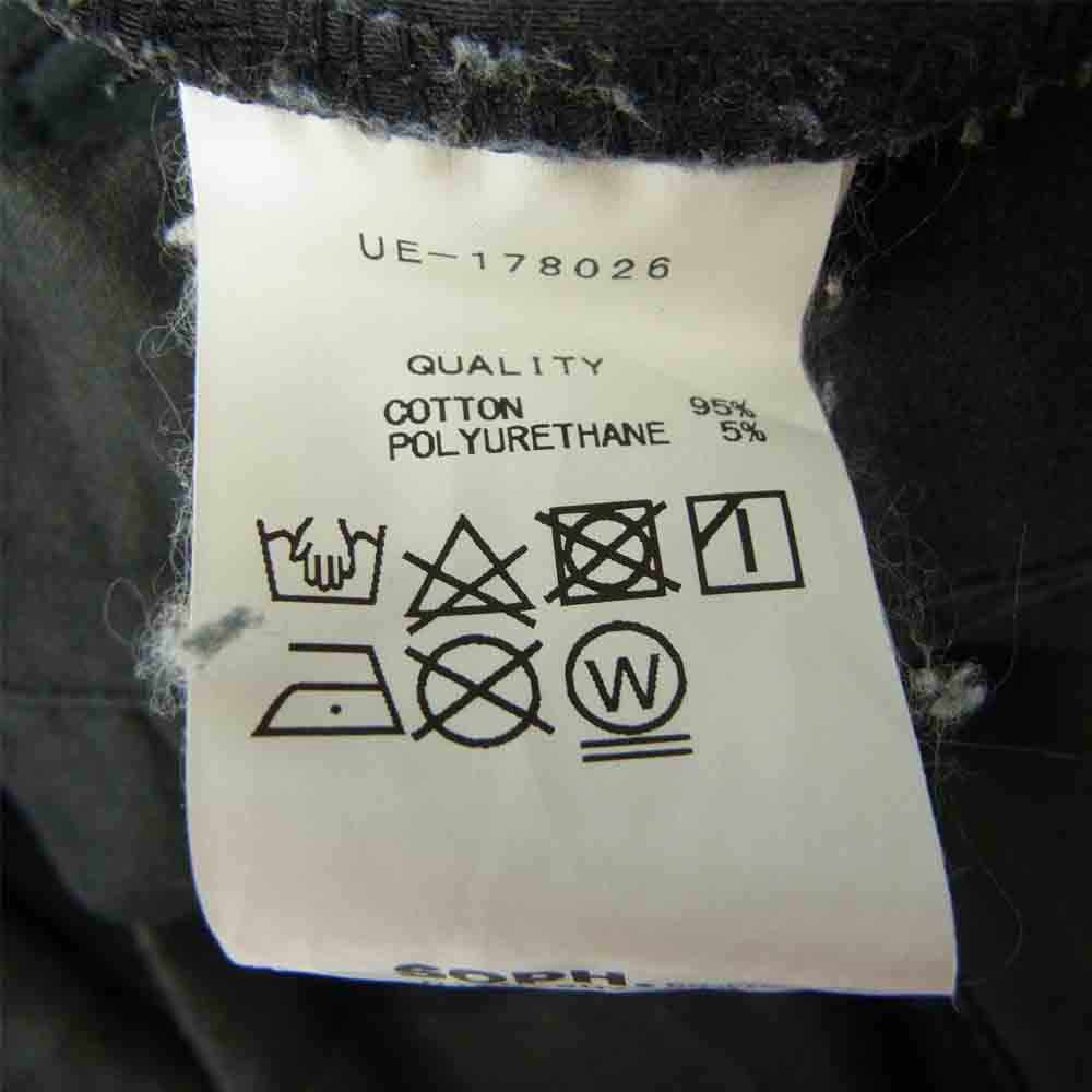 uniform experiment ユニフォームエクスペリメント UE-178026 SLIM-FIT STRETCH COTTON JOGGER PANT スリム フィット ストレッチ ジョガー パンツ ブラック系 3【中古】