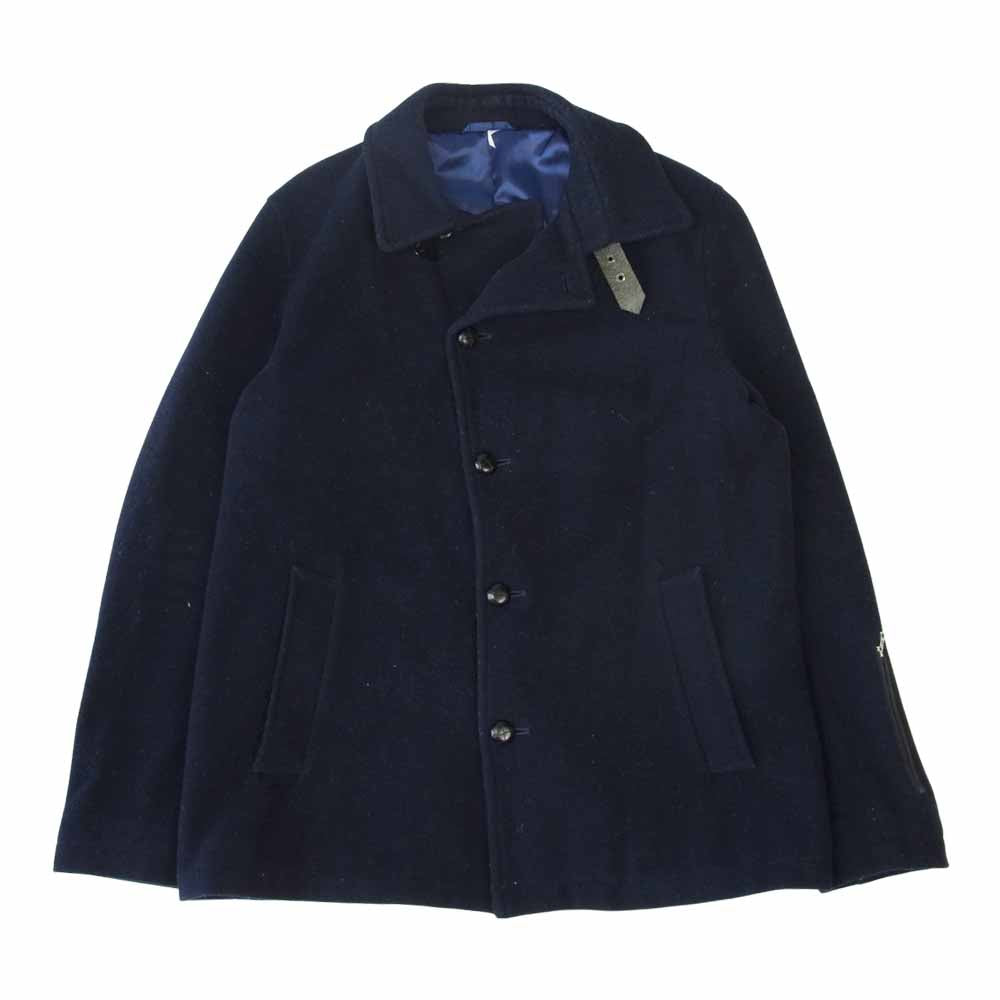 SOPHNET. ソフネット SOPH-178024 MOSSER MELTON SHORT COAT モッサー メルトン ショート コート ベルト ネイビー系 M【中古】