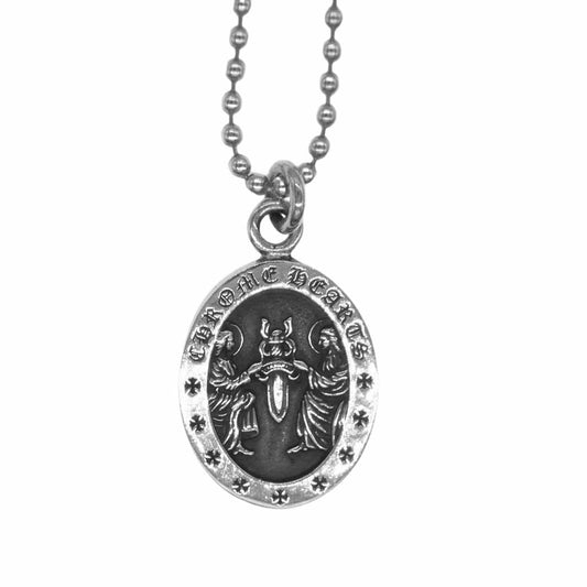 CHROME HEARTS クロムハーツ（原本有） ANGEL MEDAL OVAL エンジェルメダル オーバル シルバー系【中古】